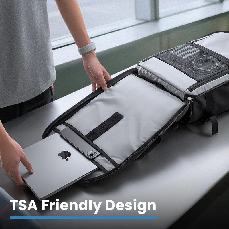 Tomtoc Navigator-T66 Liteway Travel Laptop Backpack 28L | 40L (Black)