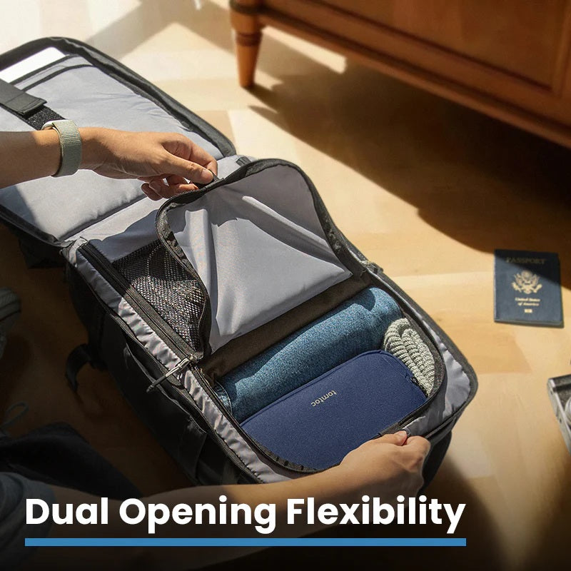 Tomtoc Navigator-T66 Liteway Travel Laptop Backpack 28L | 40L (Black)