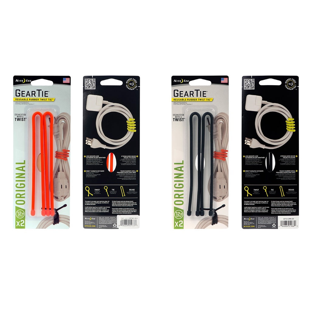 NITE IZE GEAR TIE REUSABLE RUBBER TWIST TIE™ 12"