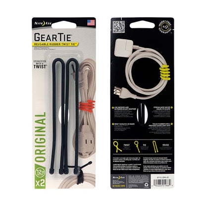 NITE IZE GEAR TIE REUSABLE RUBBER TWIST TIE™ 12"