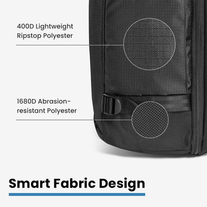 Tomtoc Navigator-T66 Liteway Travel Laptop Backpack 28L | 40L (Black)