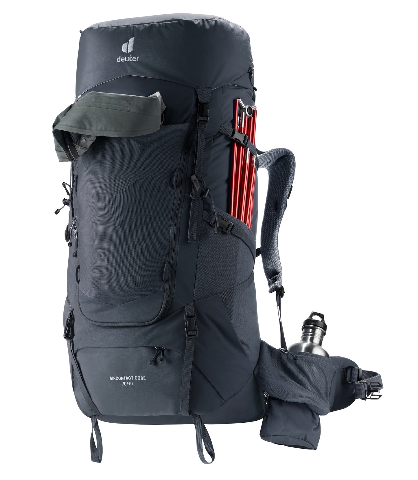 Deuter Aircontact Core 70+10 (Black) | Trekking Backpack