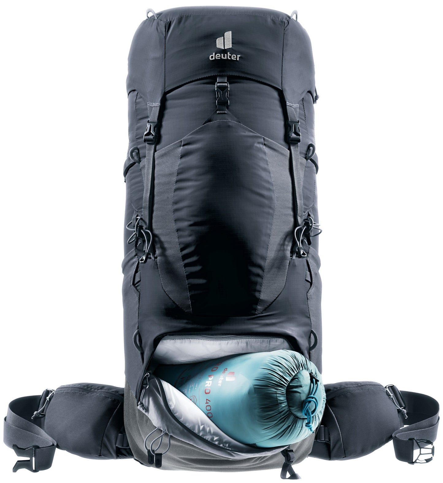 Deuter Aircontact Lite 45 + 10 SL | Trekking Backpack (Black-Graphite)