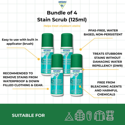 [Bundle of 4] Nikwax Stain Scrub (125ml)