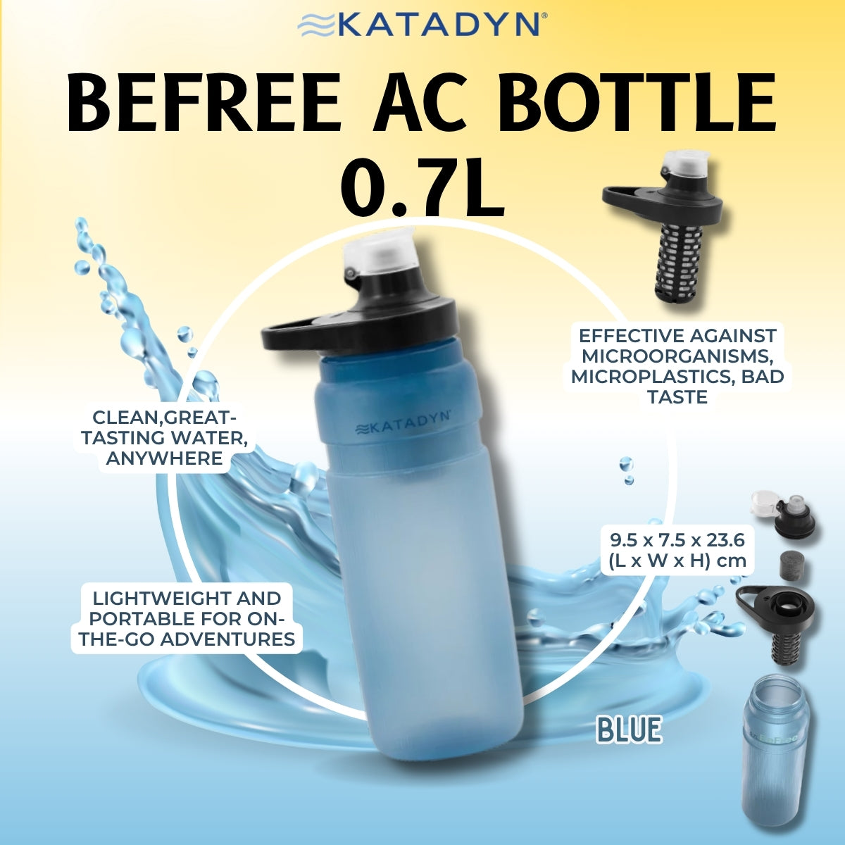 Katadyn BeFree AC Bottle 0.7L (Blue)