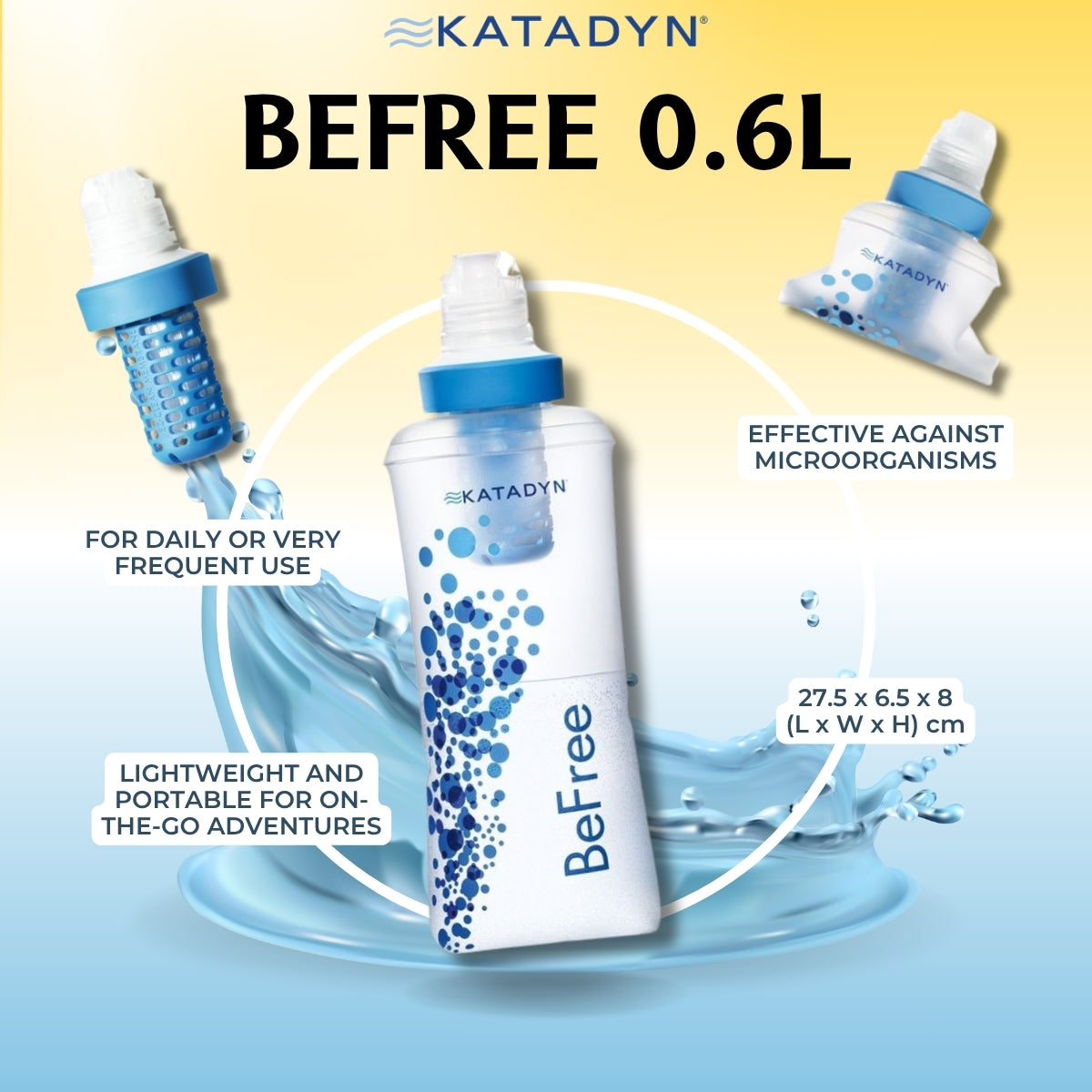 KATADYN BEFREE WATER FILTRATION SYSTEM 0.6L