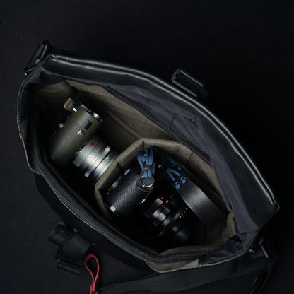 Wotancraft PILOT LEATHER TRAVEL CAMERA BAG 7L UPGRADED