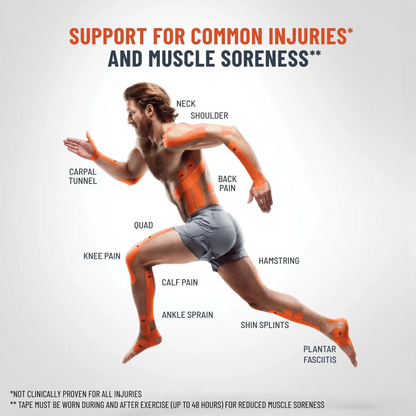 KT TAPE Pro Wide - 10 Pre-Cut Strips | Sports tape | Recovery tape | Muscle support | Pain relief