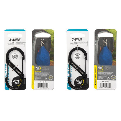 NITE IZE S-BINER STAINLESS STEEL DUAL CARABINER [BUNDLE OF 2]