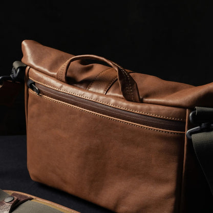 Wotancraft PILOT LEATHER TRAVEL CAMERA BAG 7L UPGRADED