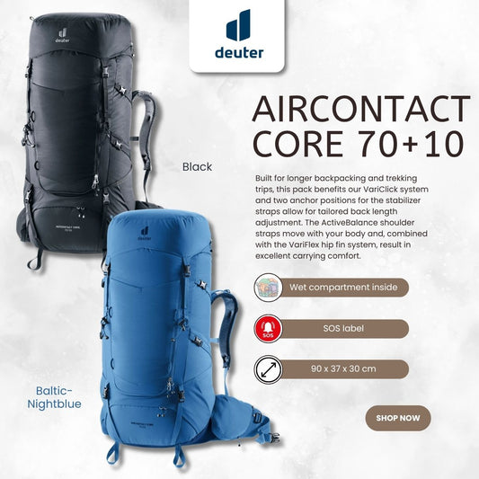 Deuter Aircontact Core 70+10 | Trekking Backpack