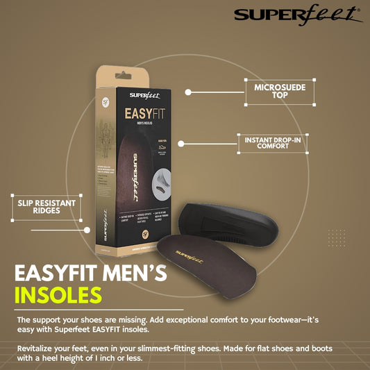 SUPERFEET EASYFIT MEN'S INSOLES (Orthotic Design)