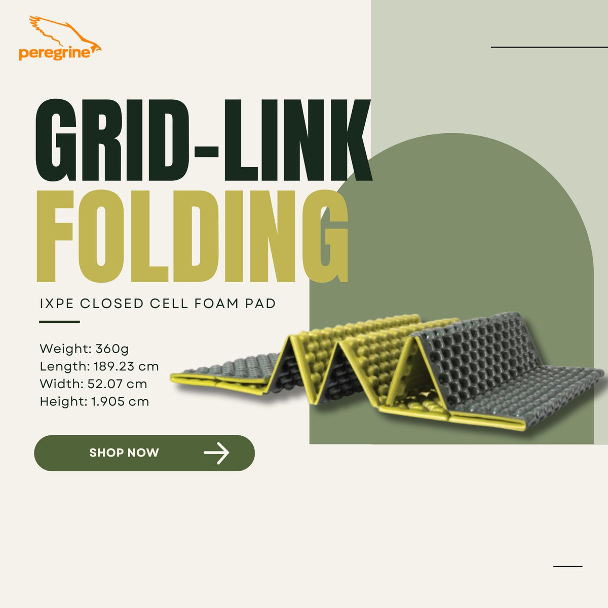 Peregrine GRID-LINK FOLDING IXPE CLOSED CELL FOAM PAD