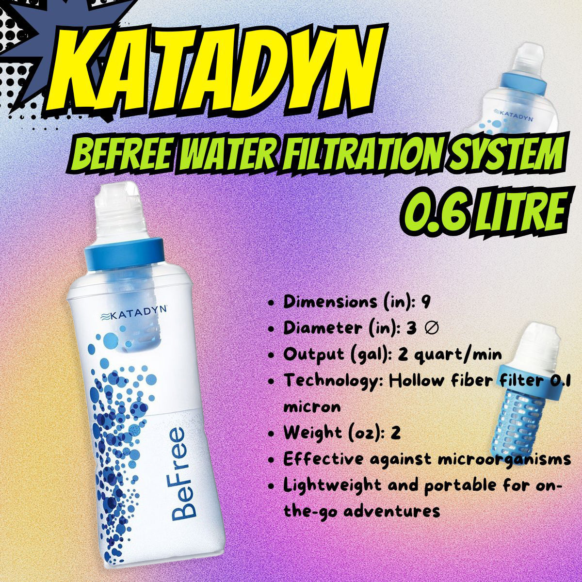 KATADYN BEFREE WATER FILTRATION SYSTEM 0.6L