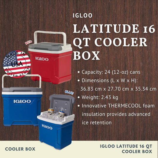 IGLOO Latitude 16 Qt Cooler Box