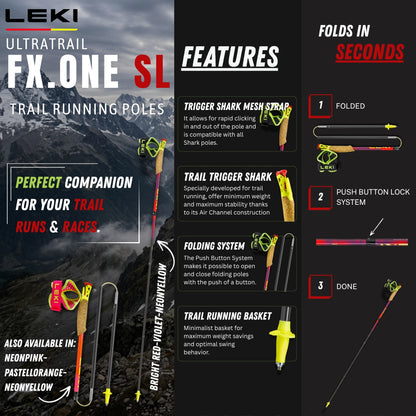 Leki Ultratrail FX.One SL Trail Running Pole (One Pair)