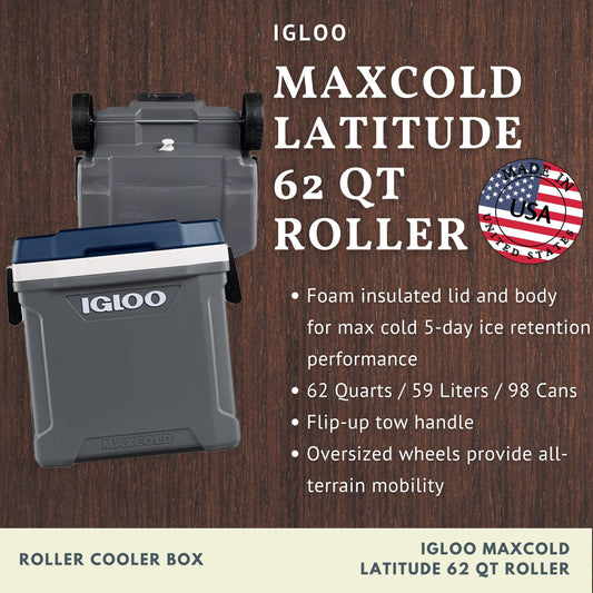 IGLOO Maxcold Latitude 62 Qt Roller