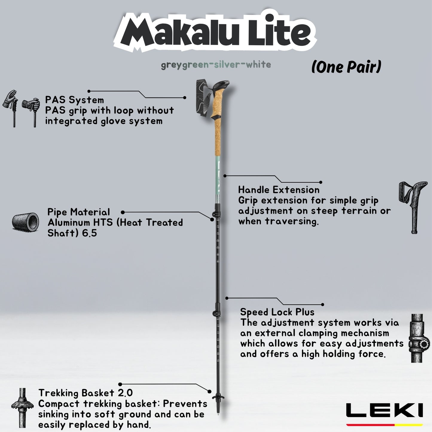 Leki Makalu Lite (One Pair)