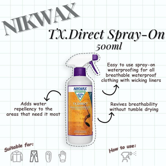 Nikwax TX.Direct Spray-On (500ml) | Waterproof