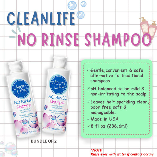 No Rinse Shampoo (236.6ml) (Bundle of 2)