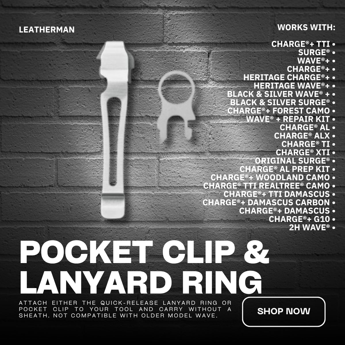 LEATHERMAN POCKET CLIP & LANYARD RING