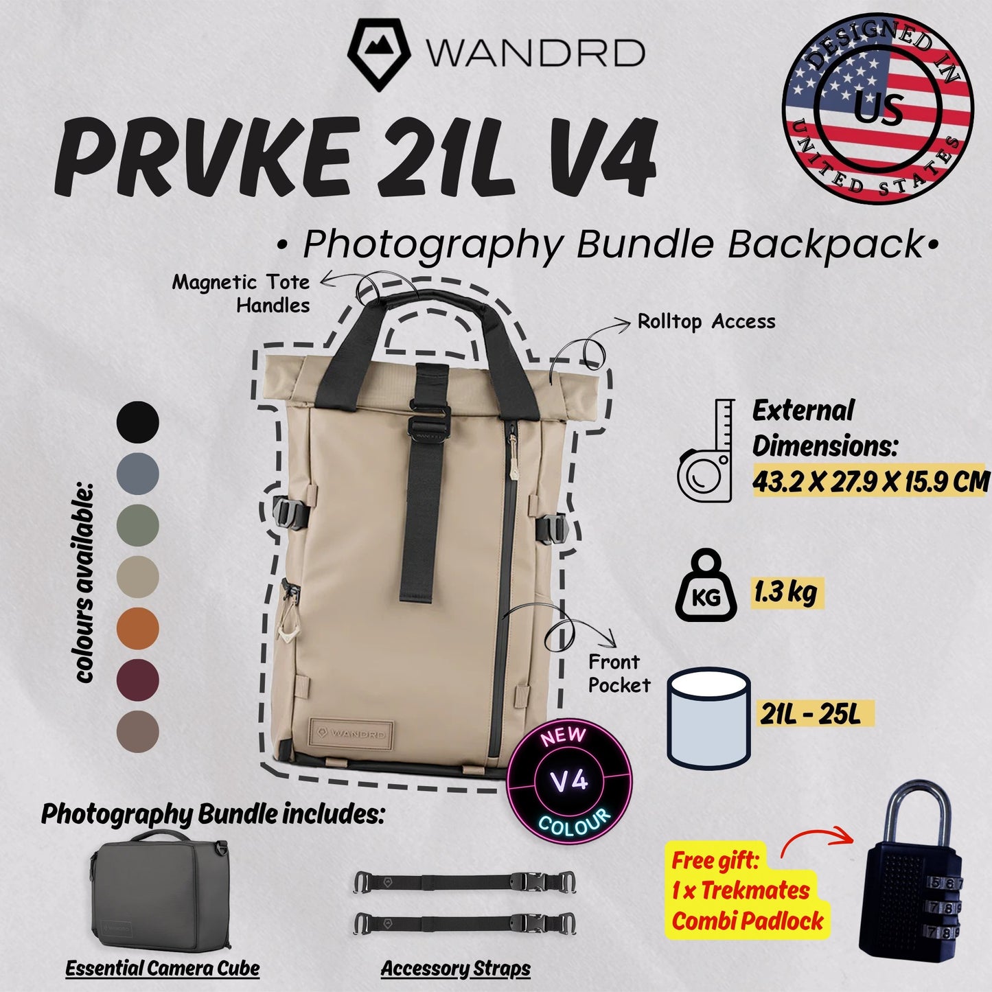 WANDRD PRVKE 21L V4 Photography Bundle Camera Backpack