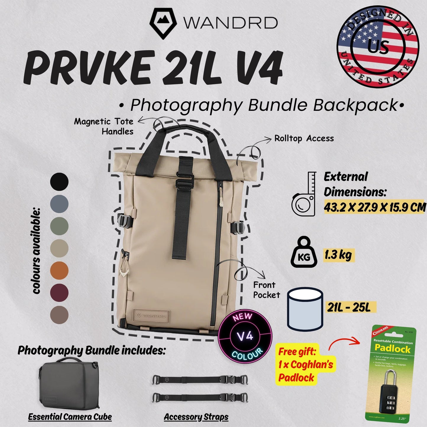 WANDRD PRVKE 21L V4 Photography Bundle Camera Backpack