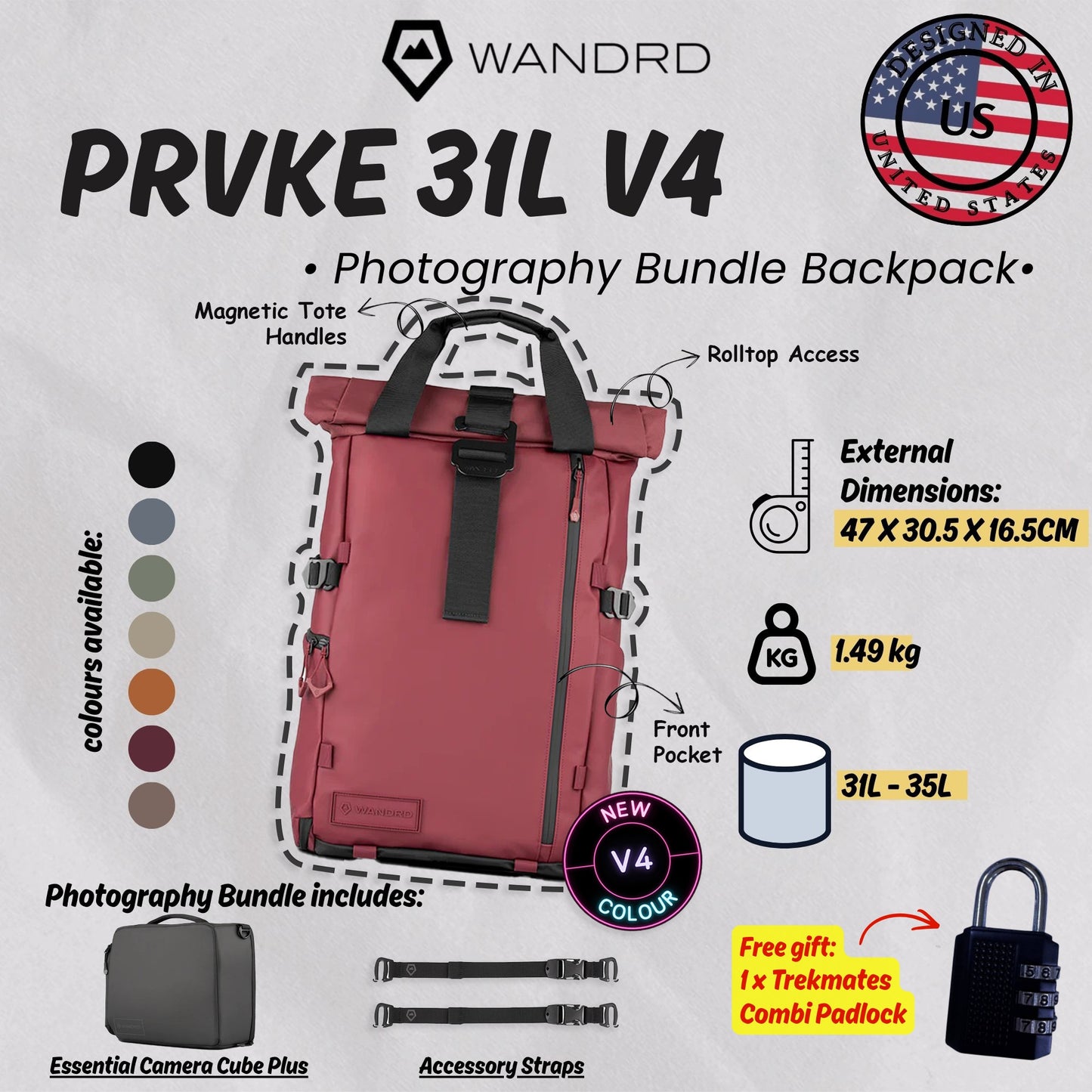 WANDRD PRVKE 31L V4 Photography Bundle Camera Backpack