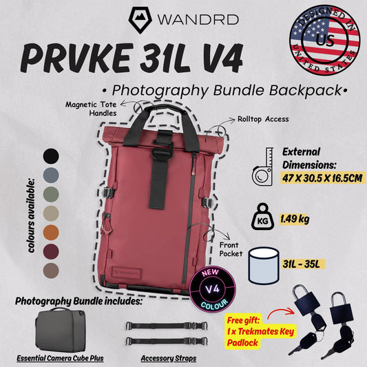 WANDRD PRVKE 31L V4 Photography Bundle Camera Backpack
