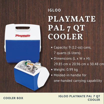 IGLOO Playmate Pal 7 Qt Cooler (Blue)