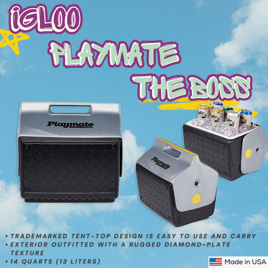 IGLOO Playmate The Boss 14 Qt Cooler (Black)