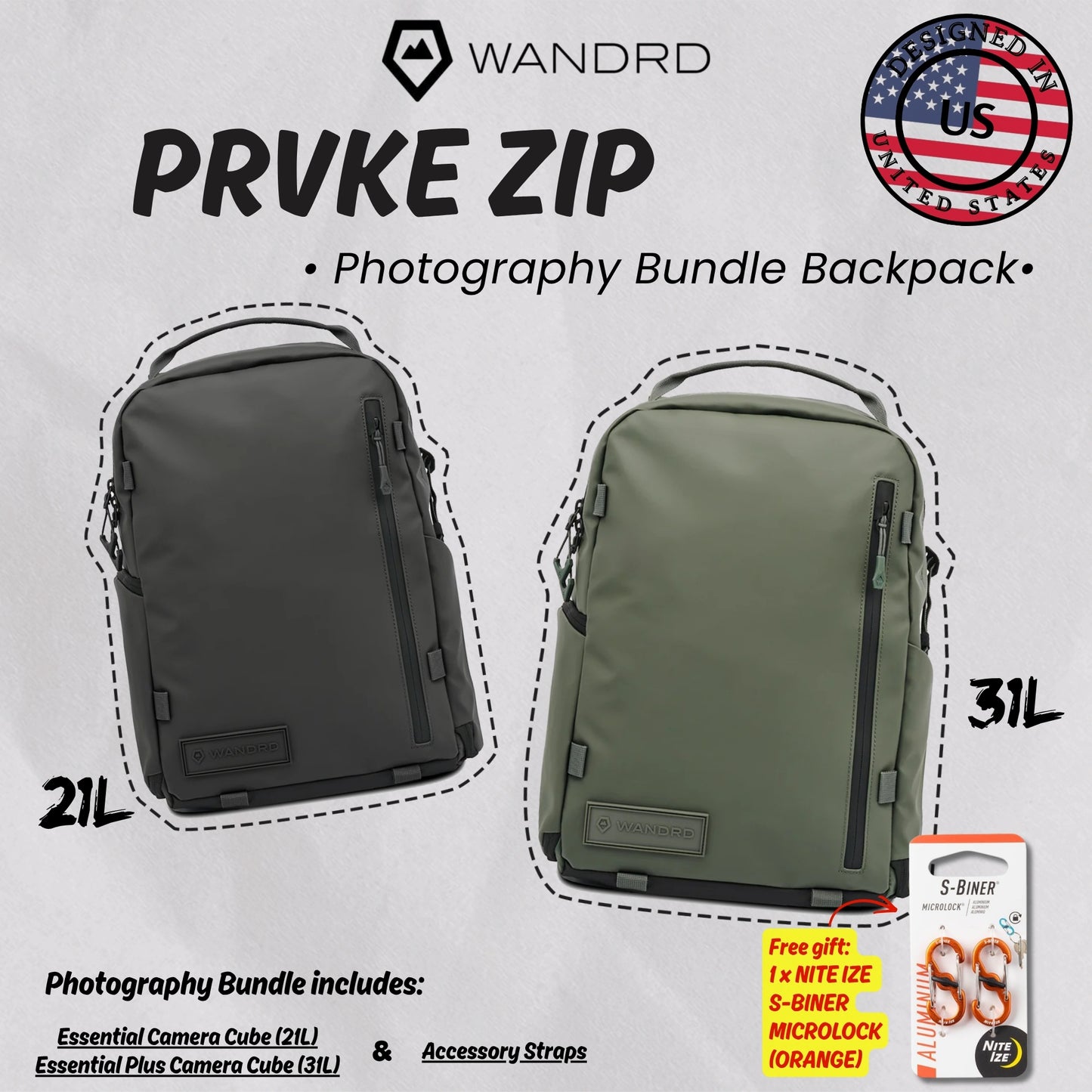 [ALL NEW] WANDRD PRVKE ZIP Photography Bundle Camera Backpack