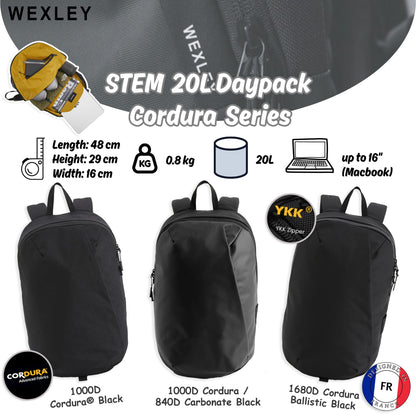 WEXLEY STEM 20L Daypack Cordura Series | Travel Backpack | Laptop Backpack