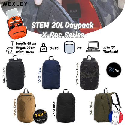 WEXLEY STEM 20L Daypack X-Pac Series | Travel Backpack | Laptop Backpack