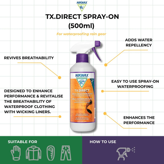 Nikwax TX.Direct Spray-On (500ml) | Waterproof