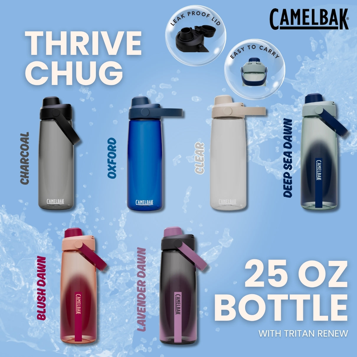 CAMELBAK Thrive Chug 25oz Bottle with Tritan Renew | Water Bottles