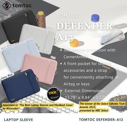 Tomtoc Defender-A13 Laptop Sleeve | for 14 inch | Laptop Cover