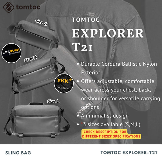 Tomtoc Explorer-T21 Sling Bag | Chest Bag | Crossbody Bag