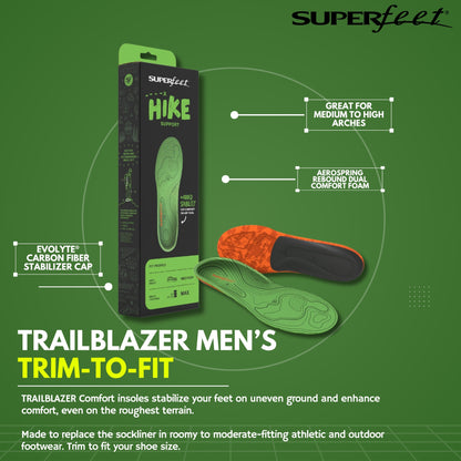 SUPERFEET TRAILBLAZER COMFORT MEN INSOLES (TRIM-TO-FIT)