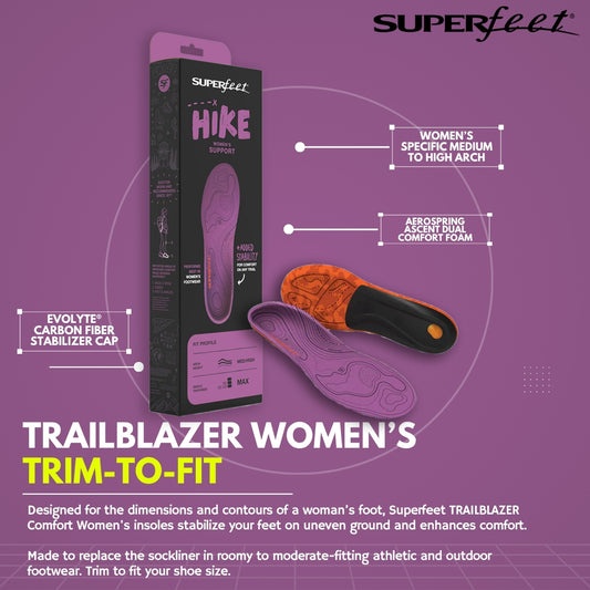 SUPERFEET TRAILBLAZER COMFORT WOMEN'S INSOLES (TRIM-TO-FIT)