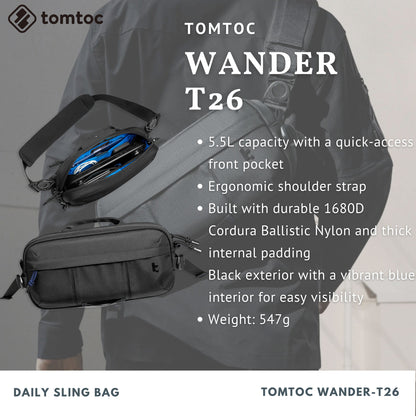 Tomtoc Wander-T26 Daily Sling Bag | 5.5L
