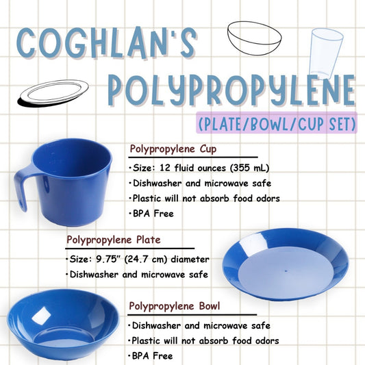 Coghlan's Polypropylene (Plate/Bowl/Cup Set)