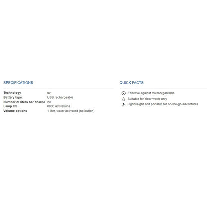 STERIPEN ULTRALIGHT WATER PURIFIER