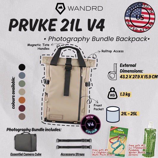 WANDRD PRVKE 21L V4 Photography Bundle Camera Backpack