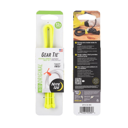 NITE IZE GEAR TIE REUSABLE RUBBER TWIST TIE™ 12"