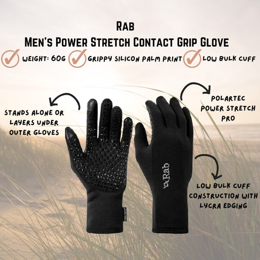 Rab Men's Power Stretch Contact Grip Glove