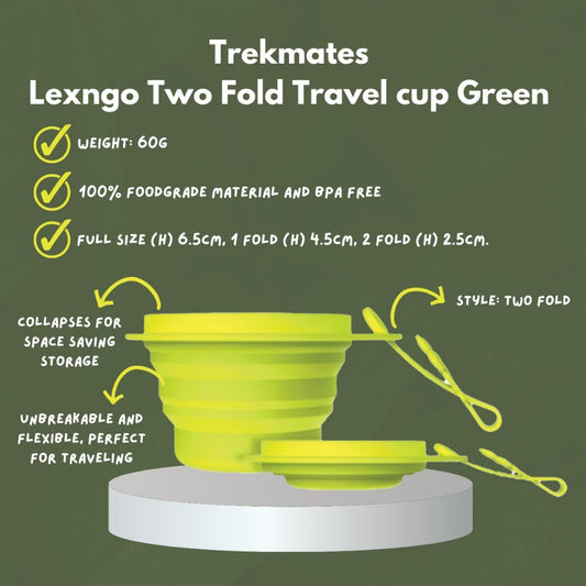 Trekmates Lexngo Two Fold Travel cup Green One Size