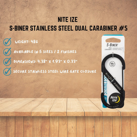 NITE IZE S-BINER STAINLESS STEEL DUAL CARABINER #5