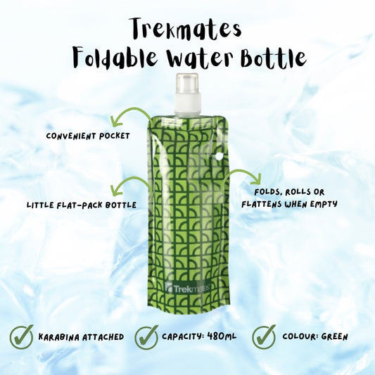 Trekmates Foldable Water Bottle (Green)