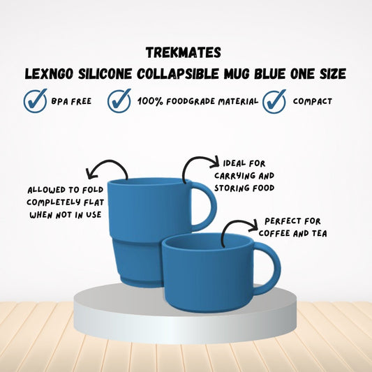 Trekmates Lexngo Silicone Collapsible Mug Blue One Size